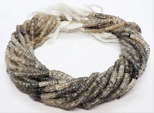 Cuentas de rutilo negro natural Heishi tipo neumático de 5 mm y 6 mm, cuentas sueltas de gema de rutilo lisa, precio al por mayor a granel para fabricación de joyas - Product Image 2