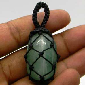 จี้หินแคลเซโดนีสีเขียวทำมือ เงินแท้ 925 ชุบทอง 18K สร้อยคอ unisex เครื่องประดับอัญมณี รับรองโดย IGI ขายส่ง - Product Image 5