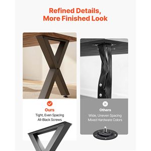 Patas de Muebles de Acero Resistentes de 29.5'' de Alto x 31.1'' de Ancho, Diseño Modular, Fácil Montaje, Carga Máxima de 2204 Libras, para Muebles del Hogar - Product Image 4