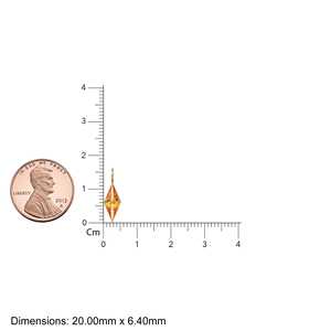 Colgante de Citrino Mandarín en Oro Sólido Amarillo de 18k / Piedra de Nacimiento de Noviembre / Gema Natural Dorada - Product Image 3