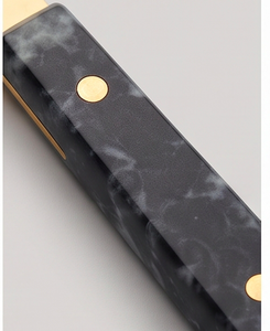 Ensemble de couverts de luxe moderne avec finition dorée et manche noir, passe au lave-vaisselle, pour les dîners de mariage - Product Image 4