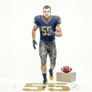 Blue with Grey Combination American Football Uniform Set Breathable Jersey with Moisture Wicking Pant at Factory Sale Prices - Product Image 1