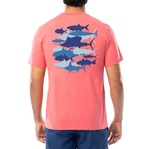 T-shirt de pêche unisexe à manches courtes avec logo personnalisé, protection UPF 50+, impression par transfert thermique, respirant et séchage rapide - Product Image 3