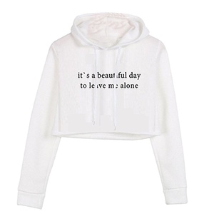Sweat à capuche pour femme, sweat-shirt design personnalisé de haute qualité, haut court - Product Image 1