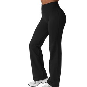 Pantalones de yoga acampanados de cintura alta personalizados al por mayor para mujer, leggings de gimnasio suaves y elásticos con efecto levantacola, pantalones de fitness de pierna ancha, tallas grandes - Product Image 4