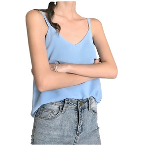 เสื้อกล้ามผู้หญิงผ้าฝ้ายผสมใยไผ่คุณภาพสูง รับผลิตตามแบบ OEM พร้อมโลโก้ 3 มิติ สีพื้น สำหรับฤดูร้อน ไซส์ใหญ่ แห้งเร็ว ระบายอากาศได้ดี - Product Image 1