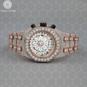 Reloj de Lujo para Hombre Charm_Jewells, Acero Inoxidable, Esfera de 40 mm, Correa de 20 mm, Bisel con Diamantes, Cierre Oculto con Botón, Movimiento Mecánico - Product Image 2