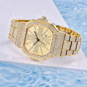 Reloj de Diamantes Moissanite Titan Glow para Hombre, Elegante Reloj de Pulsera de Cuarzo, Reloj de Moda de Primera Calidad con Estilo - Product Image 1