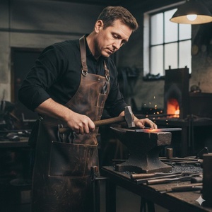 Delantal de Cuero Retro con Acabado Desgastado para un Look Vintage, Ropa de Trabajo de Calidad Profesional para Barberos Hipster LPN-0243 - Product Image 6