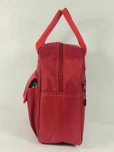 Red Insulated Polyester Lunch <b>Bag</b> with Zipper Closure Multi-Pocket Design for School <b>Picnic</b> & Travel Food Storage - Product Image 5