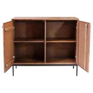 Mueble de Almacenamiento de Madera Maciza de Diseño Moderno y Rústico, Hecho a Mano, Ecológico y Duradero para el Hogar, Bar o Comedor - Product Image 4