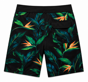 Shorts de Surf con Estampado de Hojas Tropicales Personalizados para Hombre, Secado Rápido, Trajes de Baño Ligeros para Playa, Deportes Acuáticos de Verano, OEM ODM - Product Image 2