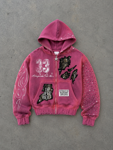 Sudadera con Capucha Personalizada con Lavado Ácido y Bordado, Detalles Desgastados y Rasgados en las Mangas, Felpa de Algodón Grueso, Secado Rápido, Ecológica - Product Image 6