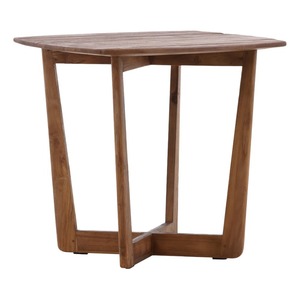 Modern Rustic Teak Wood Round Dining <b>Table</b> with Sculptural Base, <b>Solid</b> <b>Wooden</b> <b>Table</b> for Home Cafe Restaurant and Hotel Furniture - Product Image 5