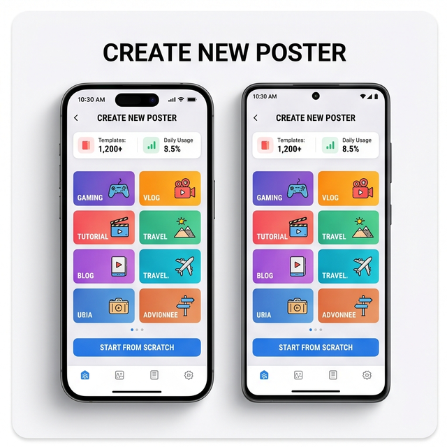 Royalcraft Poster Maker App – Design Posters, Flyers, Banners, Social Media Graphics & Templates ios/android