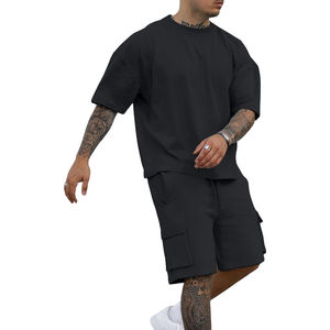 Nuevo Diseño de Conjunto de Verano de 2 Piezas para Hombre, Ropa Deportiva Delgada de Secado Rápido, Conjunto Masculino con Camiseta de Manga Corta y Pantalones Cortos Deportivos - Product Image 3