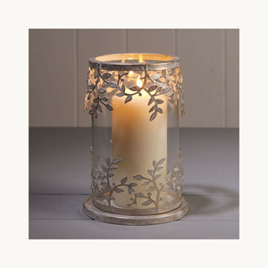 Portavelas de Metal Martillado Vintage con Tapa, Elegante Portavelas Decorativo de Diseño Personalizado, Decoración para el Hogar y Bodas - Product Image 6