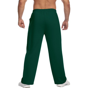 Men's Pants Casual Sports Fleece <b>Slim</b> <b>Joggers</b> Factory Wholesale Plus Blue Straight Pattern Men's Trousers Embroidered Mid Zipper - Product Image 5