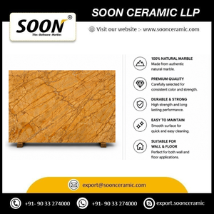 SOON CERAMIC Factory Direct Low Price RAINFOREST GOLD Calcite Big <b>Slab</b> Polished Modern Eco-friendly 3D Design Living Room Wall - Product Image 6