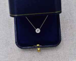 14K Yellow Gold IGI Certified Lab Grown CVD Round Brilliant Cut Diamond Necklace VS1 F Color Luxury Fine Jewelry For Sale - Product Image 5