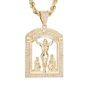 Collar con Colgante Religioso Vintage 2024, Chapado en Oro de 14K, con Circonita Microcristalina, Accesorios de Joyería - Product Image 5