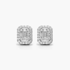 Pendientes de Diamantes de Moissanita de Plata 925 de Aspecto Premium, Brillantes, Redondos, Elegantes, Joyería Fina, Regalo para Cumpleaños - Product Image 1