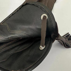 Guantes de Cetrería de Cuero Negro con Diseño de Borlas Blancas, Duraderos, para Todas las Estaciones, Venta al Por Mayor | - Product Image 5