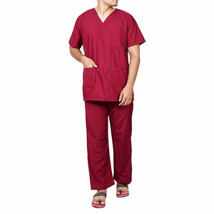 Conjunto de Uniformes Médicos para Mujer de Alta Calidad, Uniformes de Hospital Tejidos 100% Algodón, Uniformes Quirúrgicos Personalizados OEM con Detección de Agujas - Product Image 4