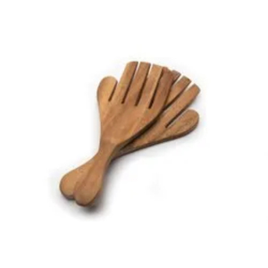 Ensemble de cuillères et fourchettes à salade en bois d'acacia artisanal, écologiques et durables, pour mélanger et servir, ustensiles de cuisine - Product Image 3