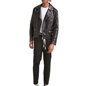 Créez votre propre logo, veste en toile et cuir streetwear d'hiver, fermeture éclair tendance, veste de haute qualité pour hommes, vêtements d'extérieur - Product Image 3