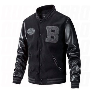 New Letter Man Varsity <b>Jacket</b> Hot Sale Casual Custom <b>Jacket</b> for Men Stand Collar Coat Fashion Menswear Streetwear Outerwear - Product Image 4