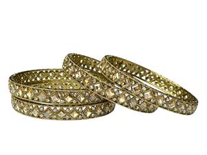 Bracelets tendance vintage ethniques en acier inoxydable plaqué or 24 carats avec perles d'imitation, pour mariages et fêtes, prix de gros premium - Product Image 3