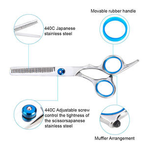 Ciseaux de coiffure professionnels en acier inoxydable pour barbier et salon de coiffure, ciseaux à effiler - Product Image 4