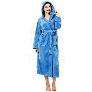 Peignoir pour femme Everyday Elegance - Léger, 100% coton, manches longues, finition premium, pour l'été/l'automne/le printemps, vêtements de maison - Product Image 6