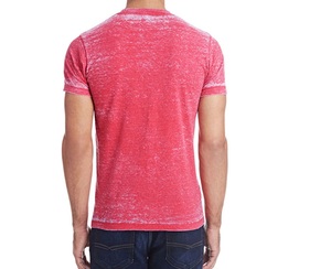 Camiseta Casual de Manga Corta para Hombre, Color Rojo Sólido, Cuello Redondo, Corte Regular, 100% Algodón Jersey, Transpirable - Product Image 2