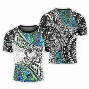 เสื้อยืดคอมเพรสชั่นพิมพ์ลายตามสั่งสำหรับผู้ชาย ทรงเข้ารูป แห้งเร็ว เหมาะสำหรับออกกำลังกาย ฟิตเนส เล่นกีฬา  แบบซับลิเมชั่น - Product Image 6