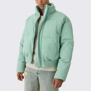 <b>Light</b> Warm Stand Collar Winter Puff Filled <b>Jacket</b> Zipper Closure Men - Product Image 4