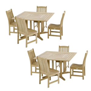 Ensemble de salle à manger en teck de la meilleure qualité avec de nombreuses chaises pour restaurant et mobilier d'extérieur à vendre - Product Image 5
