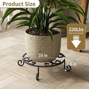 Customizable Tall Iron Planter Stand With Simple Design Ideal For Saving Space And Displaying Multiple Plants In Limited Areas - Product Image 5