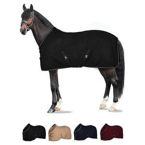 Couverture de refroidissement pour chevaux en polaire à séchage rapide, très vendue |   Drap anti-humidité avec surpiqûres en X et cordon de fixation |   Tapis stable de 69 pouces - Product Image 1