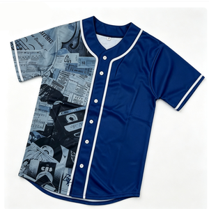Custom Baseball Jersey Button Up Baseball <b>Shirt</b> Sublimation Team Uniform OEM ODM Manufacturer Wholesale - Product Image 2