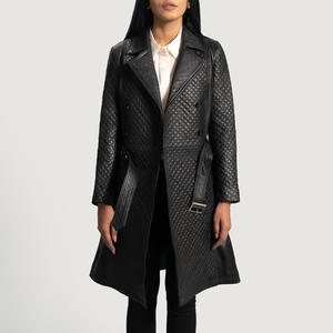 Veste en cuir à manches longues pour femme, épaisse, décontractée, tendance, pour la gym, grandes tailles, manteau d'hiver, best-seller - Product Image 4