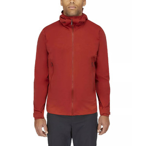 Men's <b>Hooded</b> Fleece <b>Jacket</b> <b>Red</b> Windproof Zipper Closure Casual Style Regular Fit Autumn Wear - Product Image 6