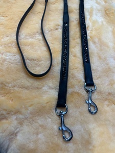 RUB INTERNATIONAL Cordes de laisse en cuir avec détails en cristal, équipement équestre de qualité supérieure pour l'équitation - Product Image 5