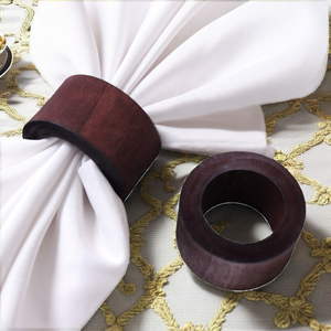 Anneau de serviette en bois fait main 4,5 cm, classique, écologique, durable, décoration de table de mariage - Product Image 2