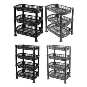 Carrito de Almacenamiento Móvil de 3 Niveles con Ruedas, de Malla de Alambre Cromado, Organizador con Asa de Empuje para Cocina u Oficina - Product Image 3