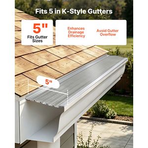 Rete da Giardino Rinforzata 30m, Protezione Grondaie in Alluminio, Rete Microforata in Acciaio Inox 12,7cm, Protezione Foglie Spessore 0,1cm - Product Image 4