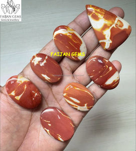 Cabujón de piedras preciosas sueltas de jaspe rojo Natural, forma de mezcla pulida, cabujón de cristal de todos los tamaños para joyería, colgante, fabricación de piedras preciosas - Product Image 1