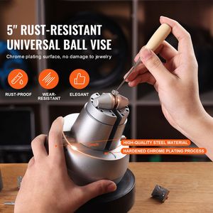 Morsa a sfera da 5 pollici con rotazione a 360 gradi, strumento per incisione e incastonatura con 35 accessori, morsa per incisione gioielli - Product Image 2