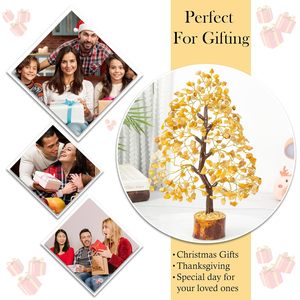 Árbol de Cristal de Aventurina Amarilla Natural Hecho a Mano con 300 Cuentas de Piedras Preciosas para Decoración del Hogar, Regalo, Venta al por Mayor - Product Image 2